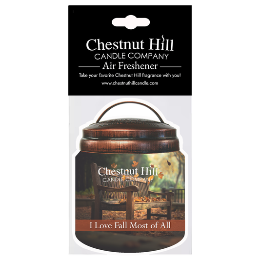 I Love Fall Most of All Car Air Freshener – Long Lasting – Fall Fragrance