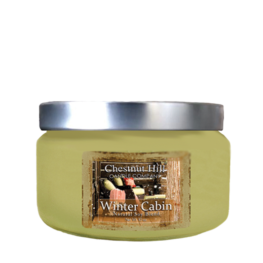 Winter Cabin 10 oz silver lid